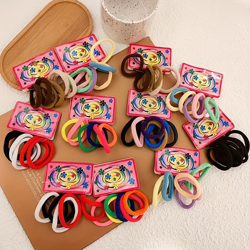 

[customer ] 72pcs Chic Hair Ties Set - Seamless, Hair, For Women & Girls By Couius, Card Set, Hair Loops, High , Seamless