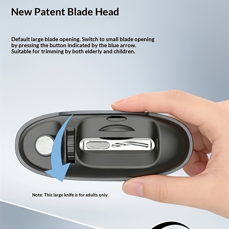 Electric Nail Clipper 3-in-1 Automatic Trimmer with Magnifying Glass