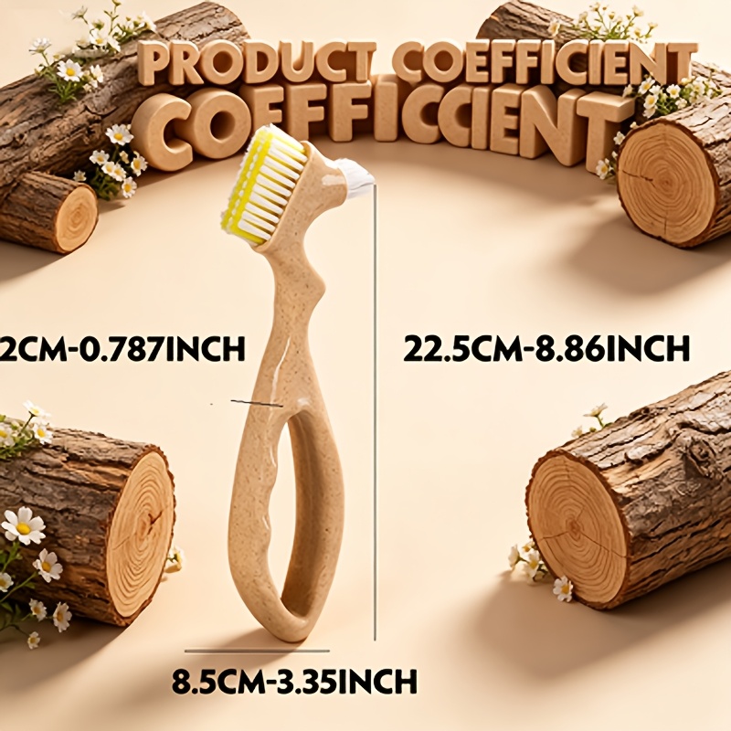 Double-Sided Denture Cleaning Brush with Ergonomic Handle