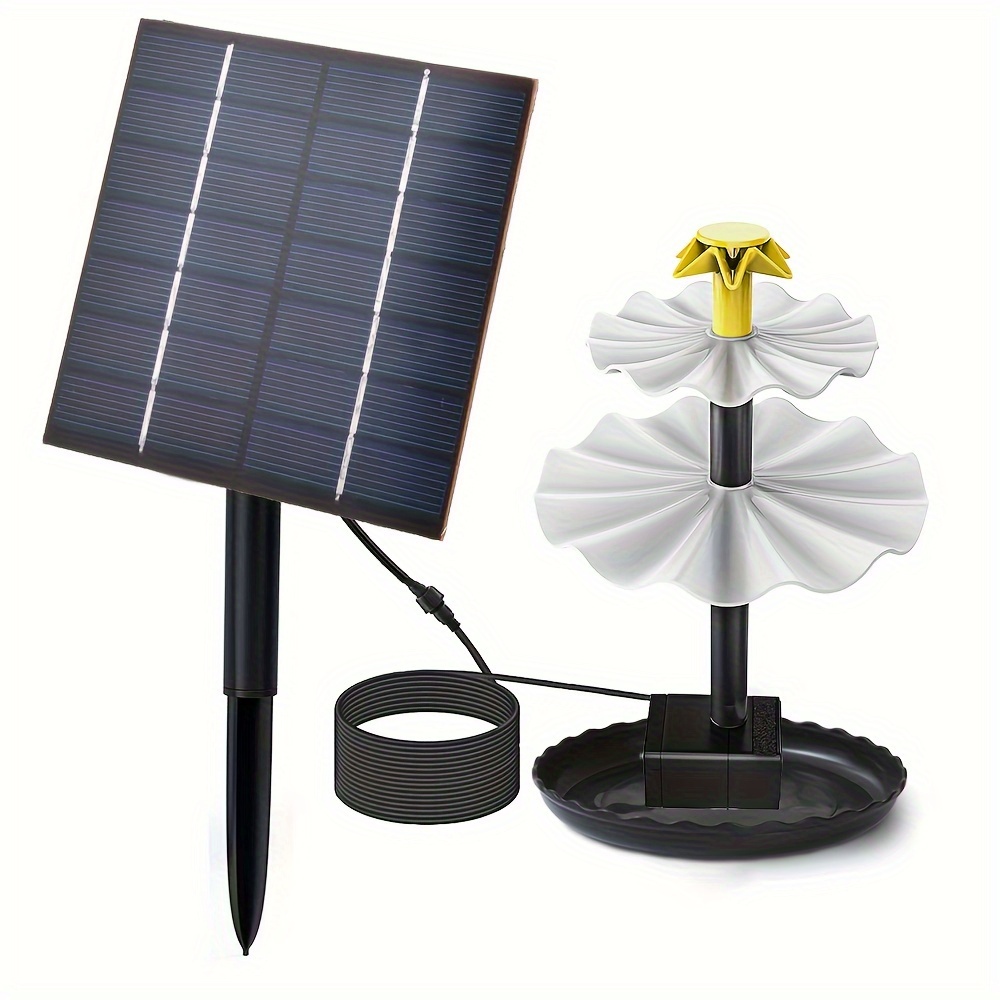 

1 Set 2.5w Water Flow Solar Fountain, 11cm*11cm Solar Panel, Double-layer Wavy Design, Suitable For Yard Pool Fountain, Fake Mountain Fountain, Fish Tank Water Circulation And Other Scenes