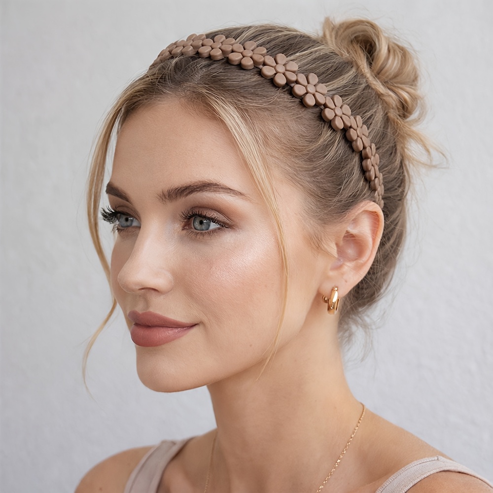 Flowers Minimalist Hairband with Teeth
