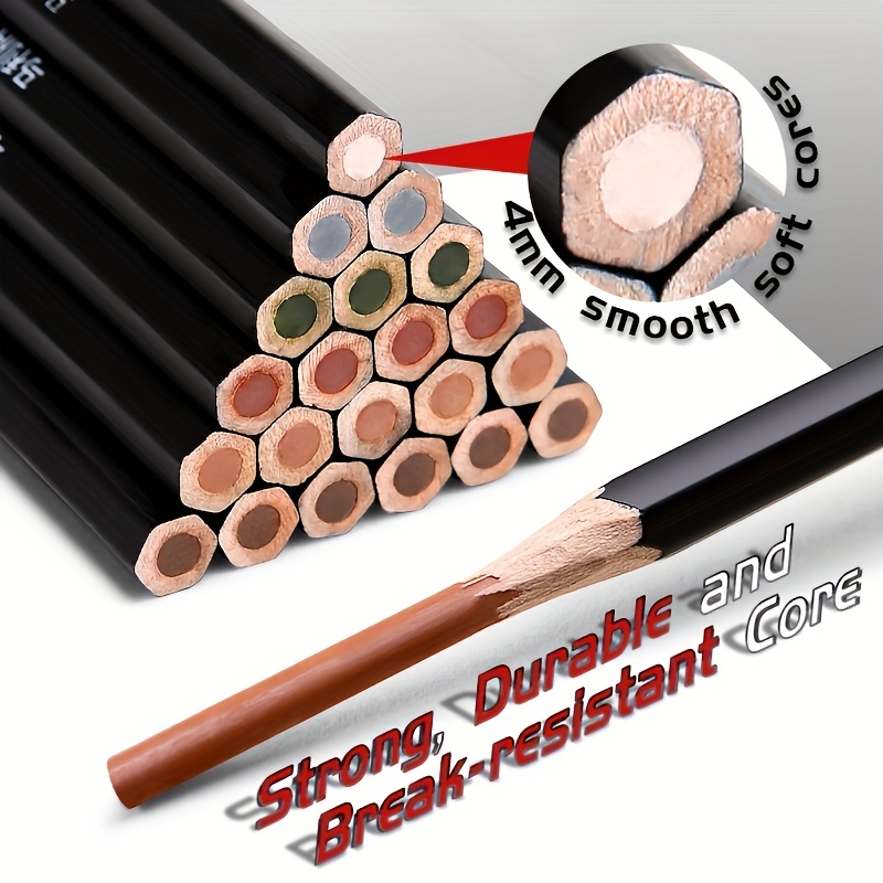 10pcs Skin Tone Colored Charcoal Pencils Drawing Set