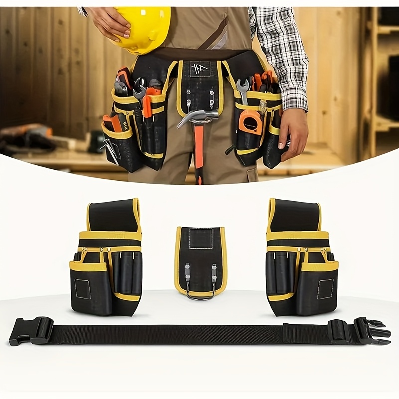 E-shop Strapazierfähiger Magnet-Werkzeuggürtel 51-Zoll (51,18-Zoll) Gurt, Multifunktions-Werkzeugtasche – Hält Schrauben, Schraubenschlüssel, Nägel