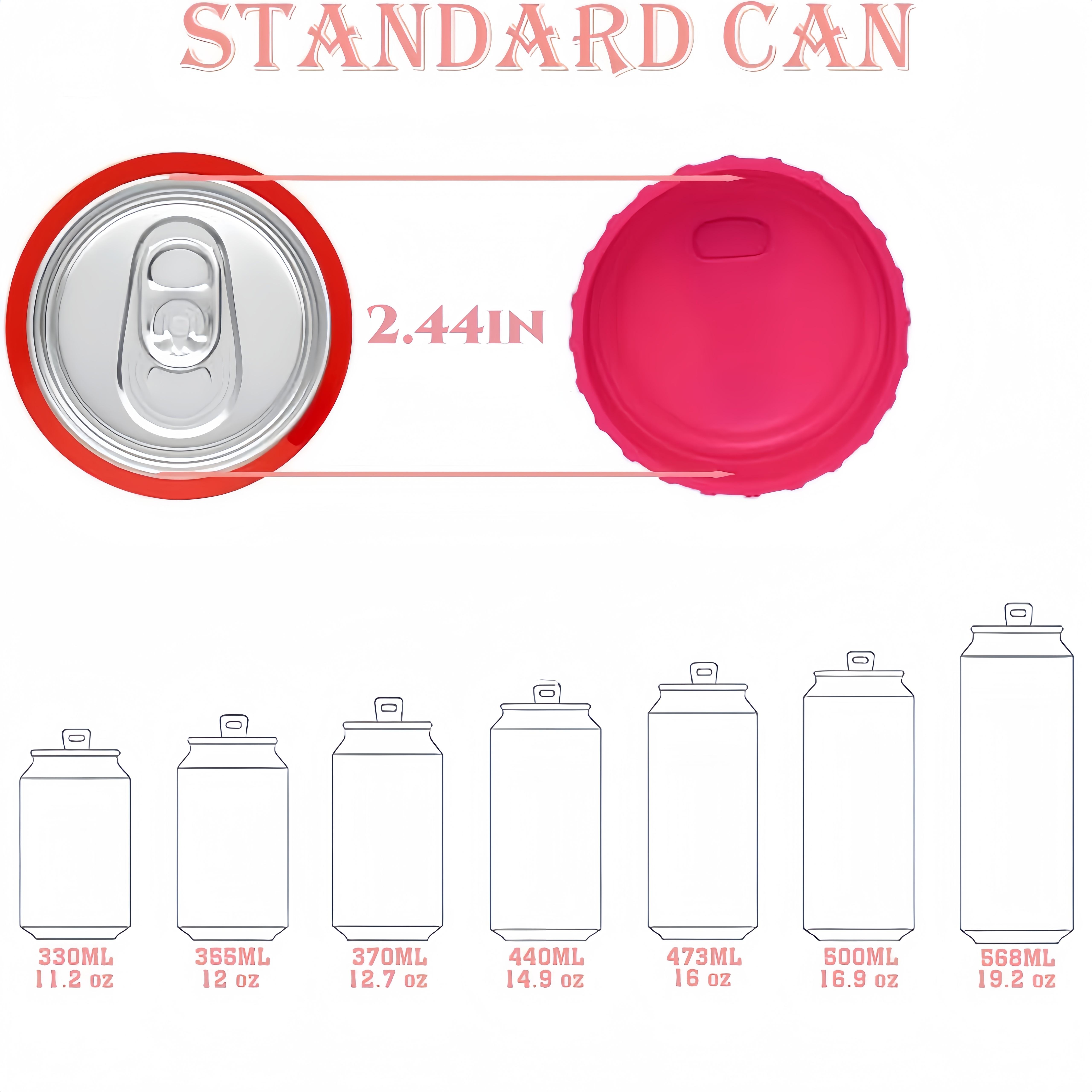 6 pack silicone soda can lids reusable   can covers multi colored bpa free beverage can sealers for soft drinks juice soda fits standard cans details 1