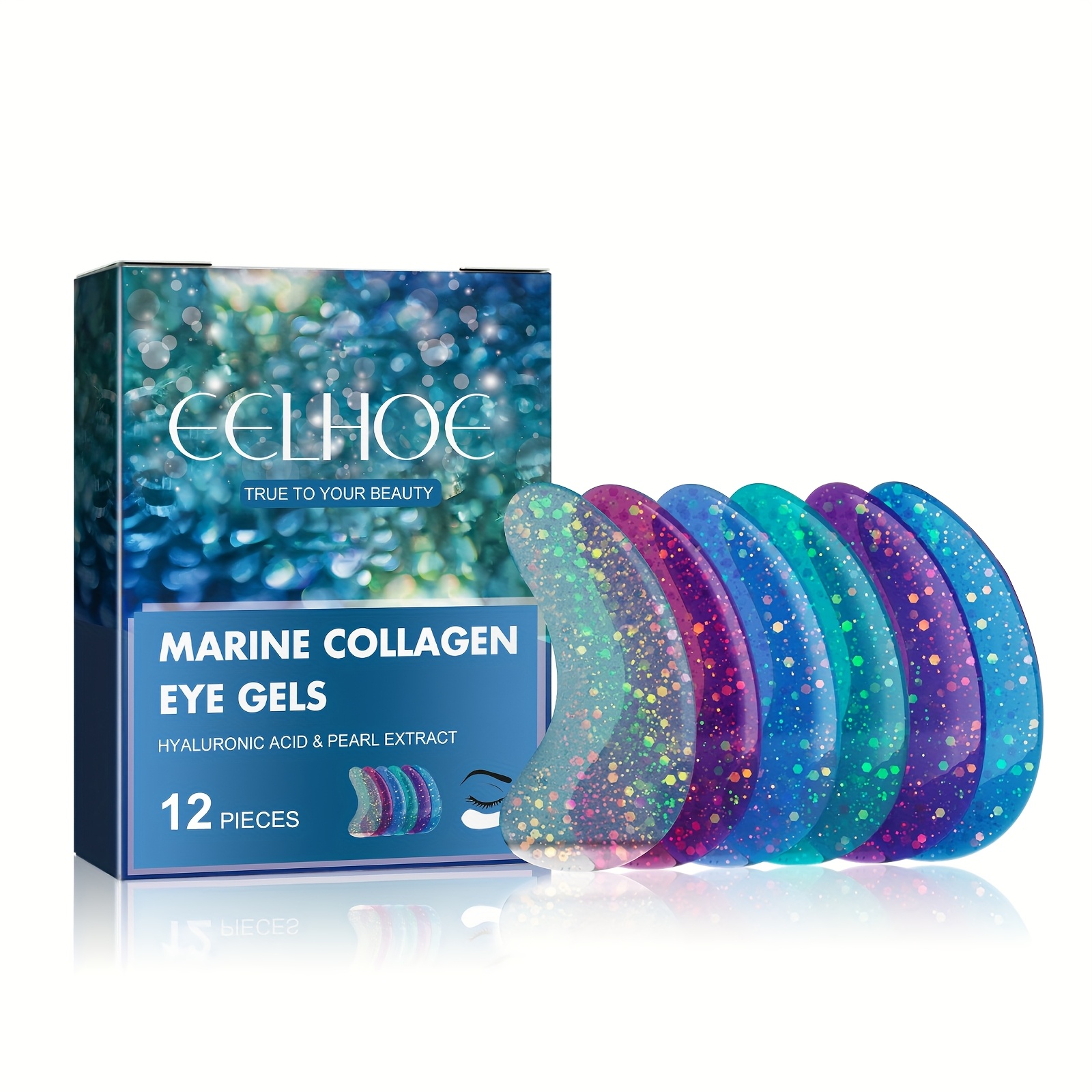 EELHOE Eye Gel Patches, Moisturizing and Cooling, Light Beige Tightening Product, Eye Patch, 12pcs