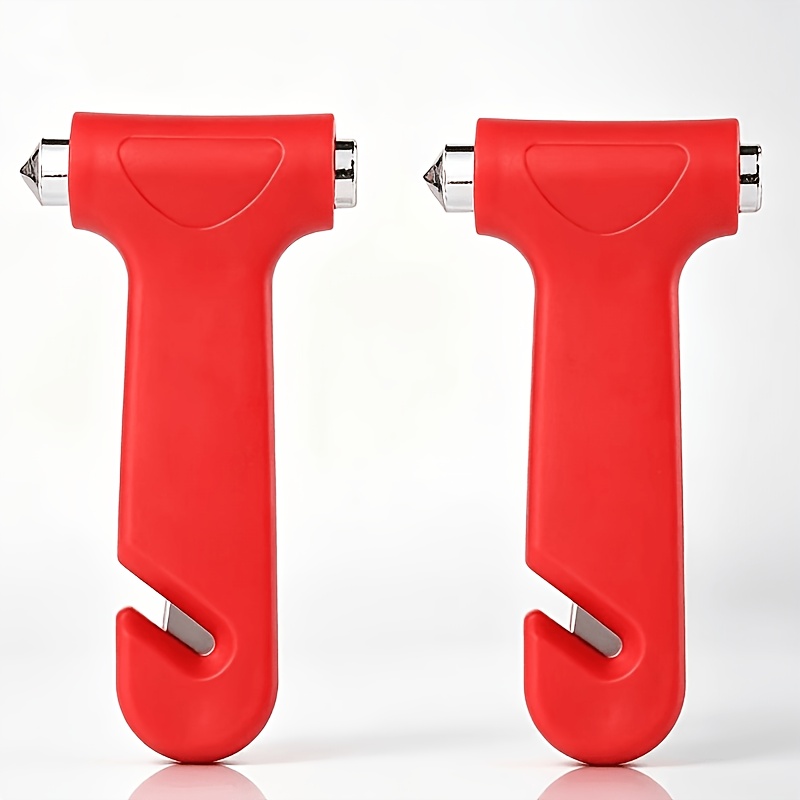 TEMU 2pcs 3-in-1 Car Safety Hammer, Multifunctional And Applicable, With Emergency Window Breaker And Sharp Seat Belt Cutter, Suitable For Car,
