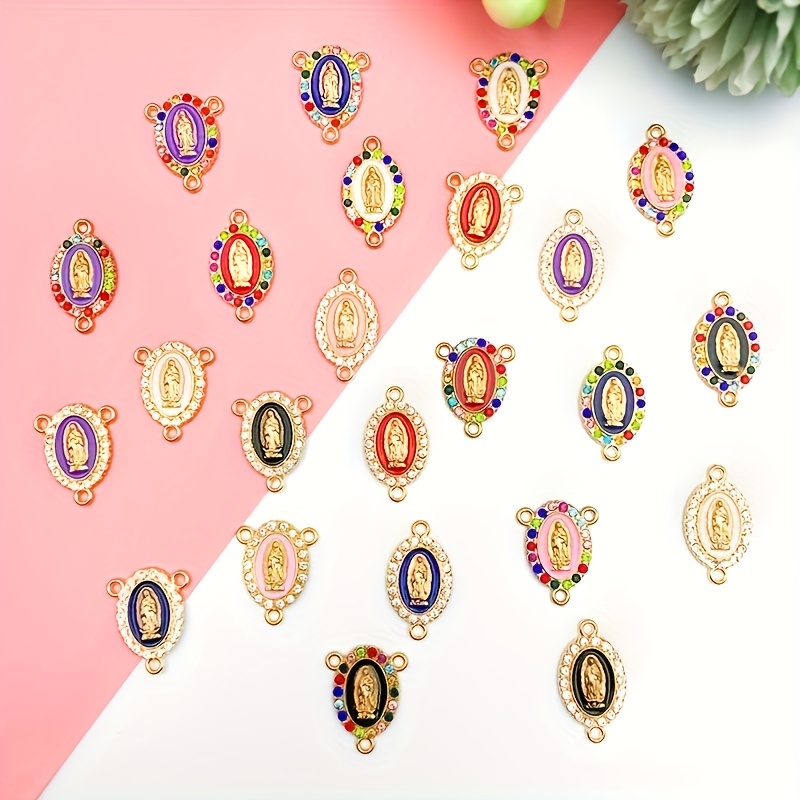 36pcs Drill Virgin Mary Pattern Small Pendants for DIY