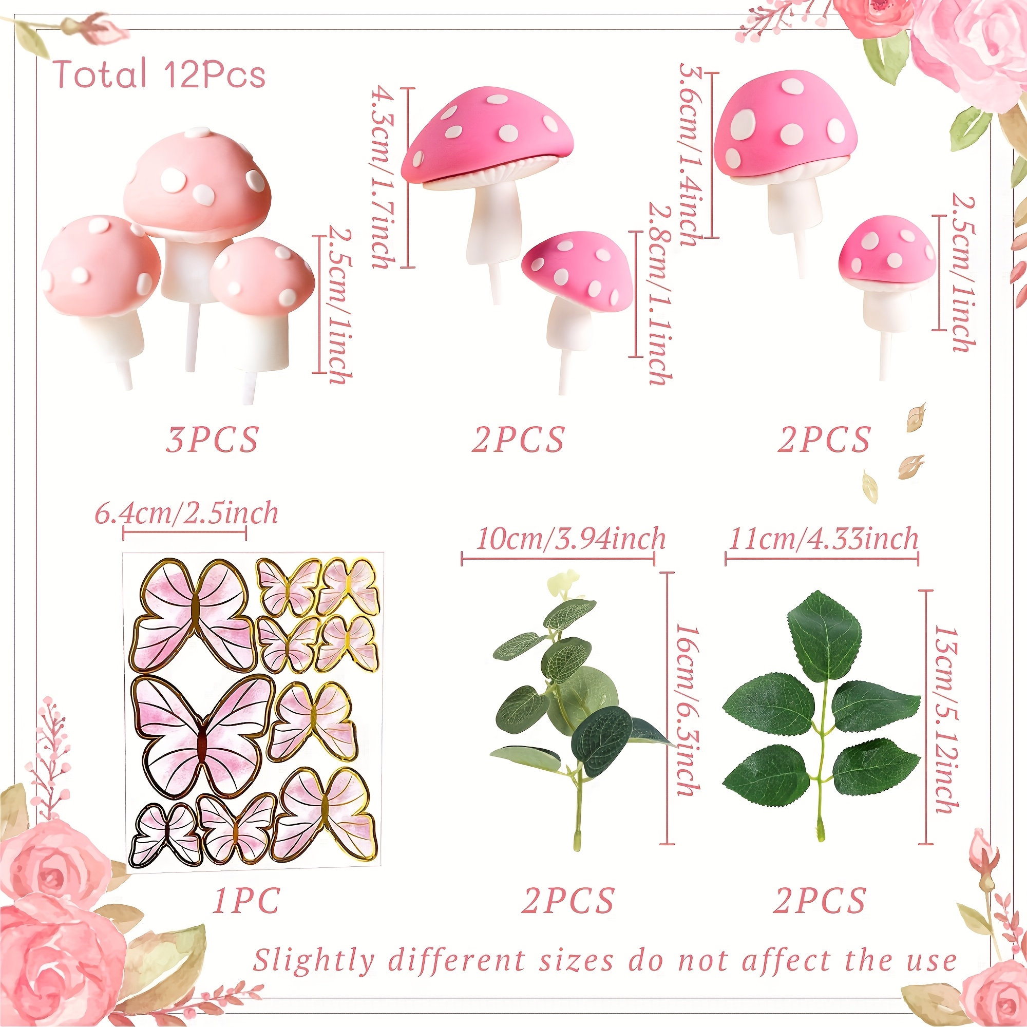 Image of Laventy House Cake Decoration Mushroom Cake Decoration Cake Decoration Decoration Party Supplies Party, Halloween, Christmas
