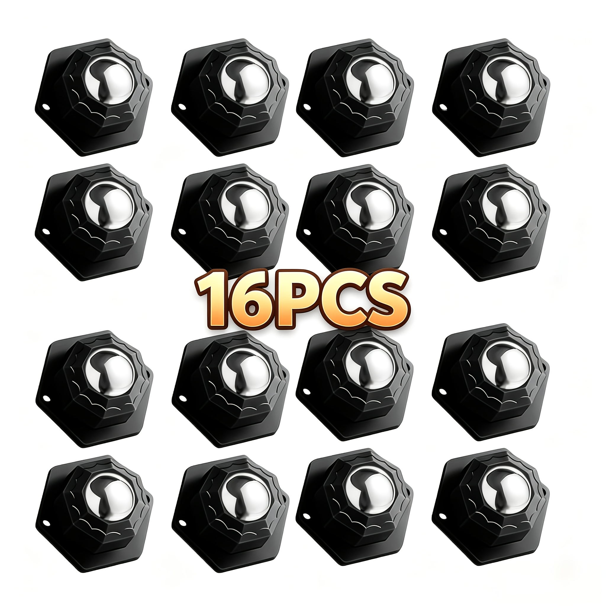 16 Heavy-duty Furniture Casters-360-degree Swivel, Self-adhesive Backing, Smooth Rolling For , Suitable For Heavy Furniture, Multifunctional Furniture Casters