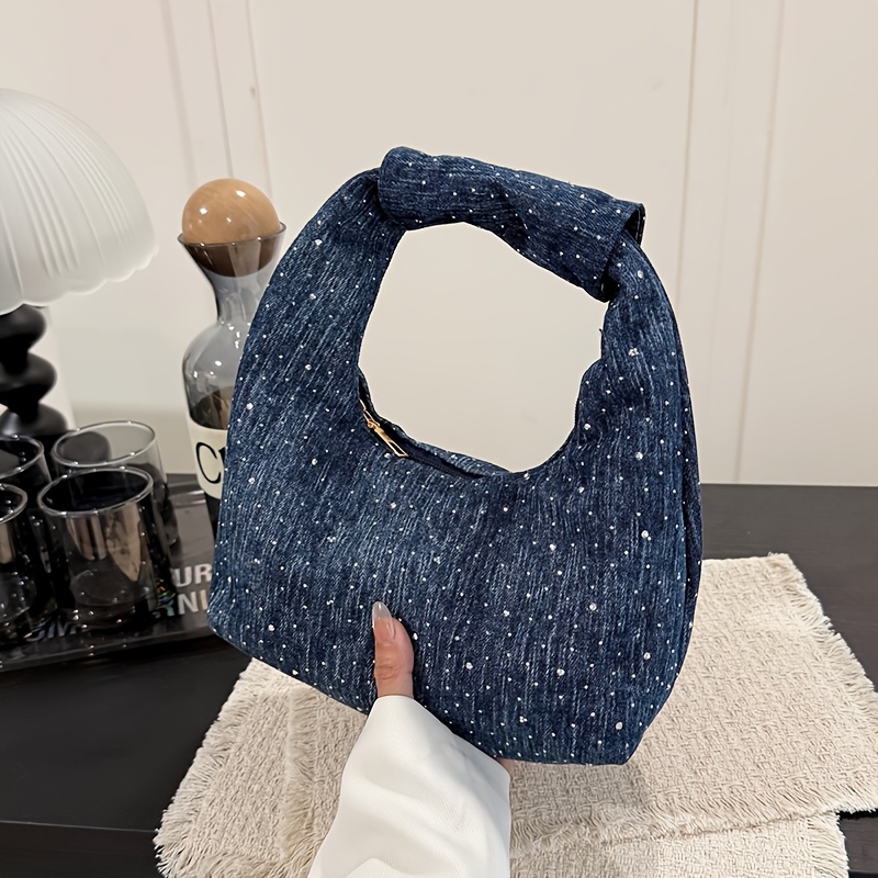 TEMU Women's Small Handbag, Vintage Mini Casual Fashion -style Niche , With Fixed Shoulder Strap And Zipper Closure, Suitable For Work, Shopping,