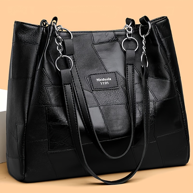 TEMU Borsa tote vintage da donna con tracolla e cinghia ascellare - Spaziosa borsa a multitasche adatta per viaggi, uso , chiusura a cerniera, borsa