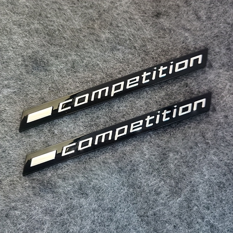 Image of 2pcs Competition Emblem Sticker Edition Emblem Sticker Racing 3d Car Body Badge Sticker Trunk Emblem Decal Accessorie For Car Motorcycle Bike