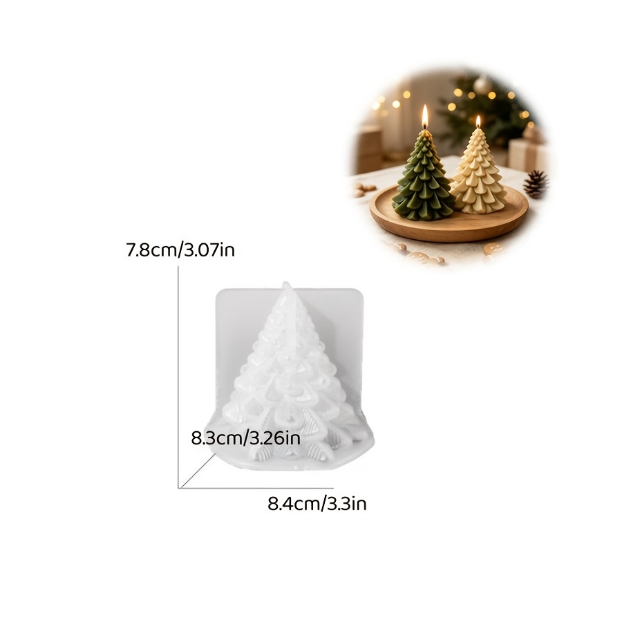 TEMU Molde de resina DIY para vender adornos de velas de árbol de Navidad, para hacer velas de yeso con , productos, decoración del hogar y moldes de