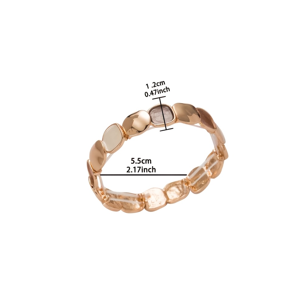 Vintage Geometric Square Bangle Bracelet for Women
