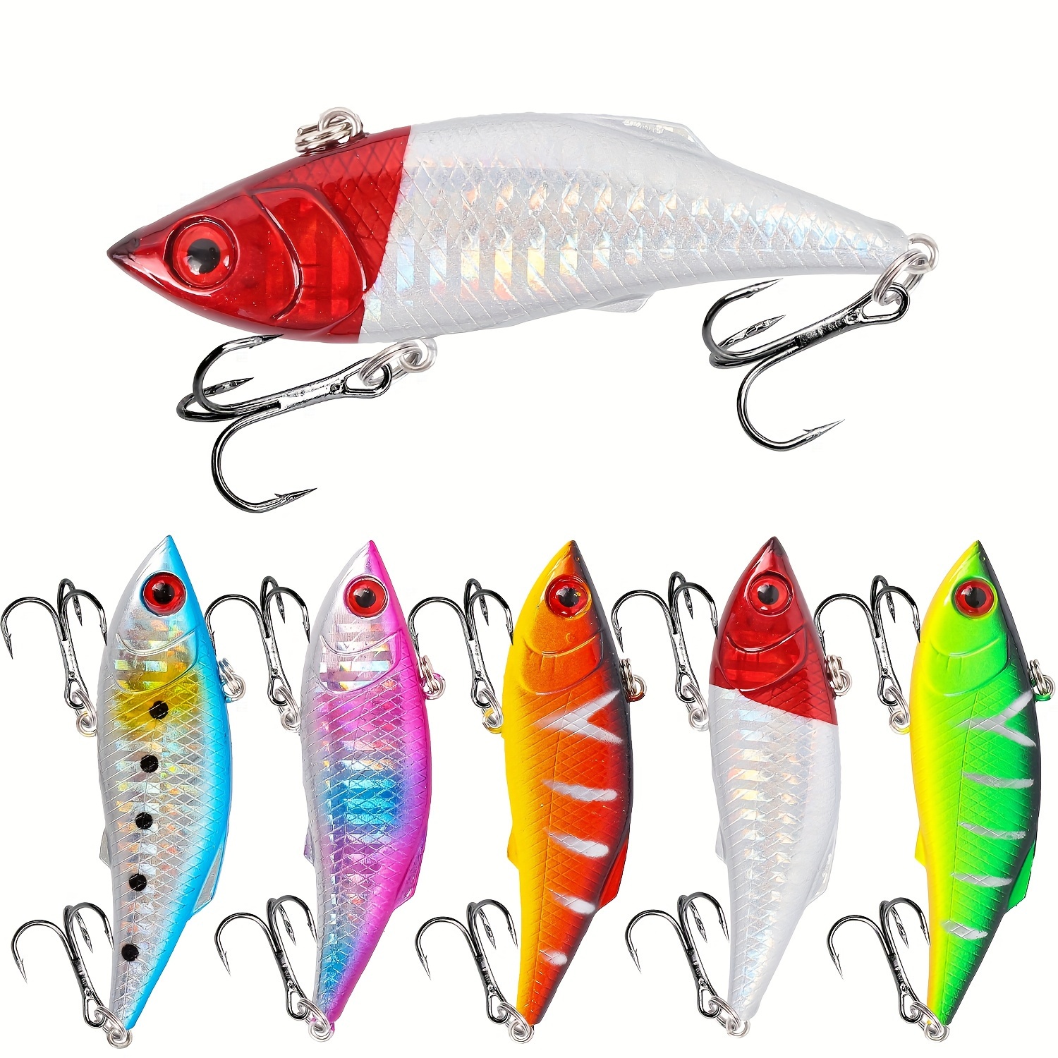 VGEBY 5Pcs Turtle Fishing Baits, Artificial Soft Silicone Spoon Lures  Sequins Hook Accessory with Tackle Box