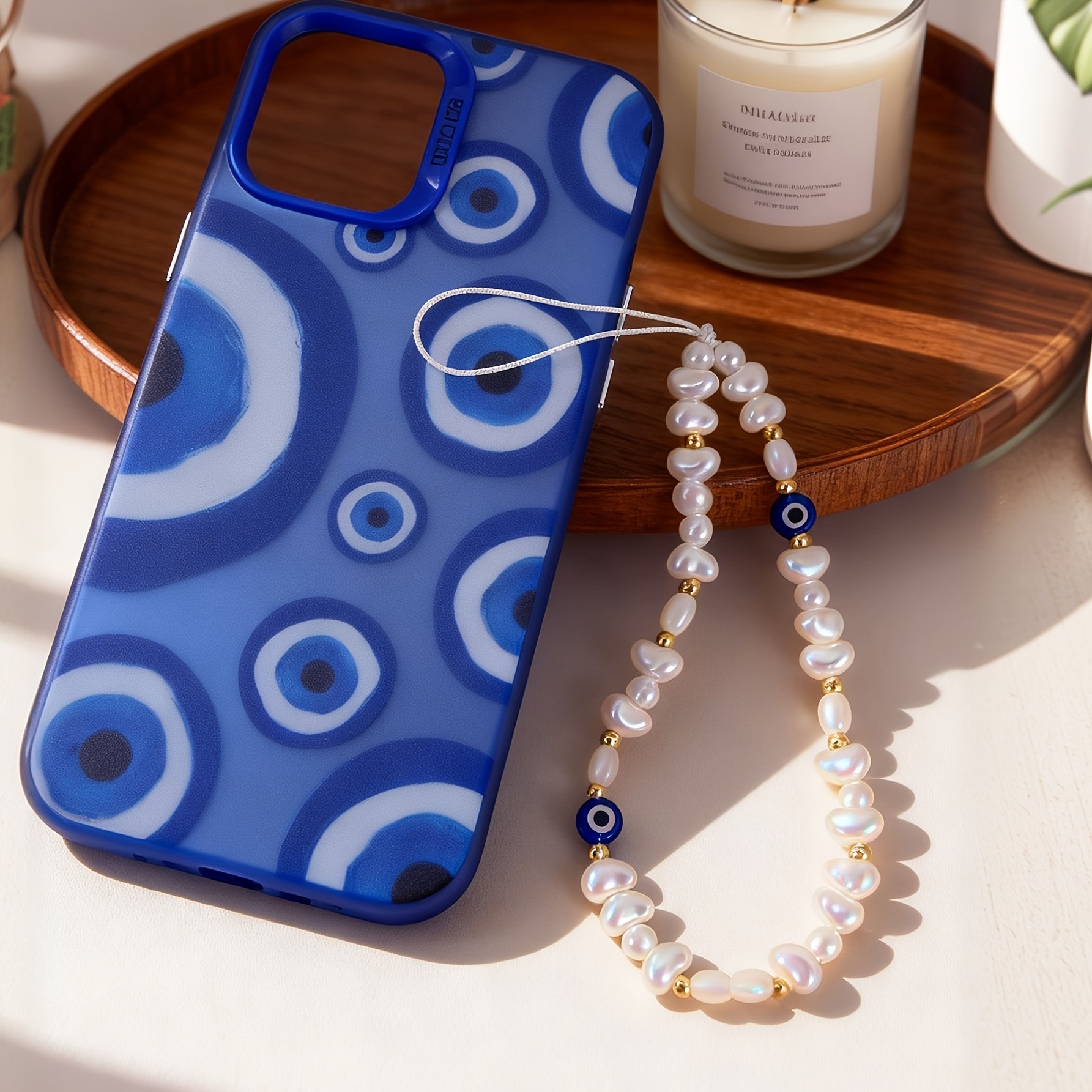E-shop Handy-Umhängeband mit barocker Perle bösem : Ein leicht luxuriöses Accessoire im exotischen Stil mit Flair, vielseitig für verschiedene