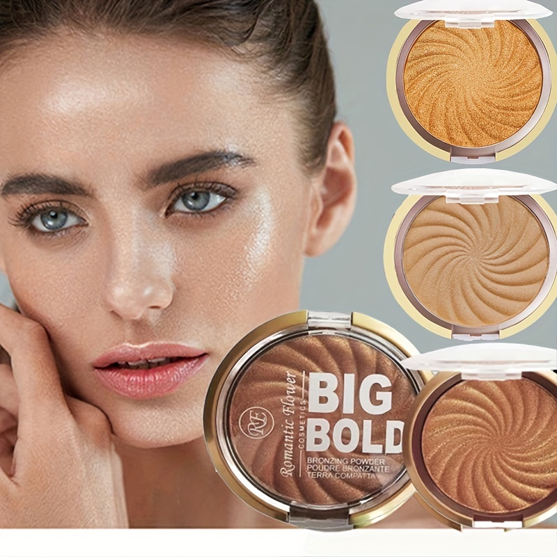 

Wheat Pearlescent Powder With Glitter, Earth Bronzing Foundation, Dark Brown Powder, Shadow Contour Contouring Highlighter Finishing Powder