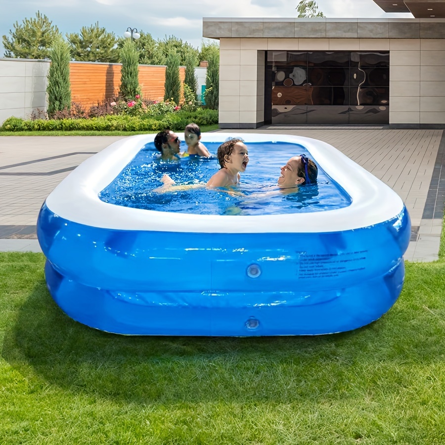 

Extra-large Inflatable Swimming Pool For Youngsters - Sturdy, Foldable Outdoor Play Pool With Various Accessories