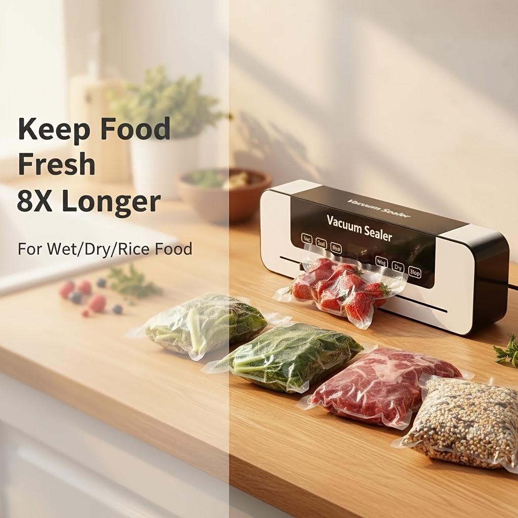 SNAPCOOK US Plug 5400 Vacuum Sealer with 20 Bags, Multi-Function Vacuum Food Sealer, Compact Food Preserver, Best Birthday Gift, Best Father's Day Gift, Best Mother's Day Gift, Best Christmas Gift Lvebei