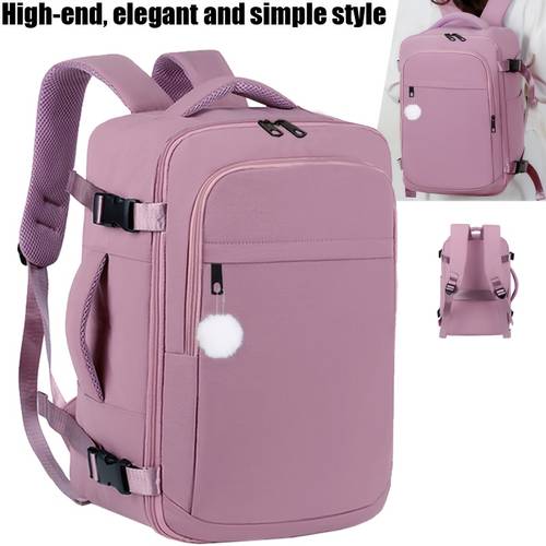 womens fashionable backpack suitable for new christmas and autumn winter model womens luggage bag with safety belt multiple pockets adjustable shoulder strap outing travel backpack zipper random