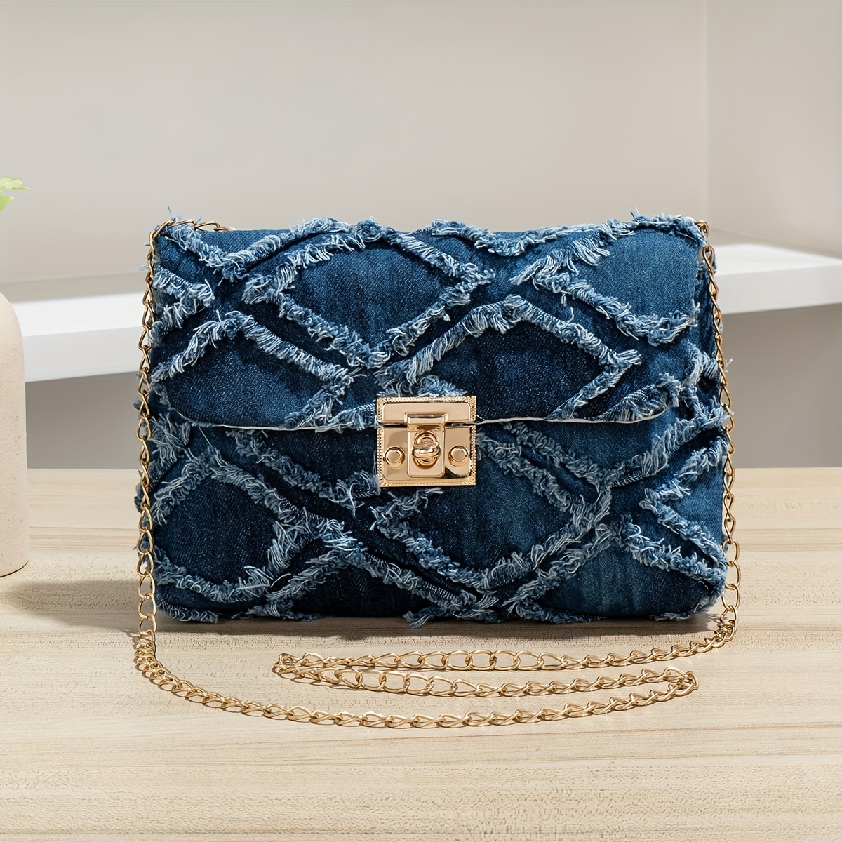 TEMU Women's Crossbody Bag, Shoulder Bag, Fashionable Portable Storage Bag, Solid Color Flap Shoulder Phone Bag, New European And , Very Suitable For