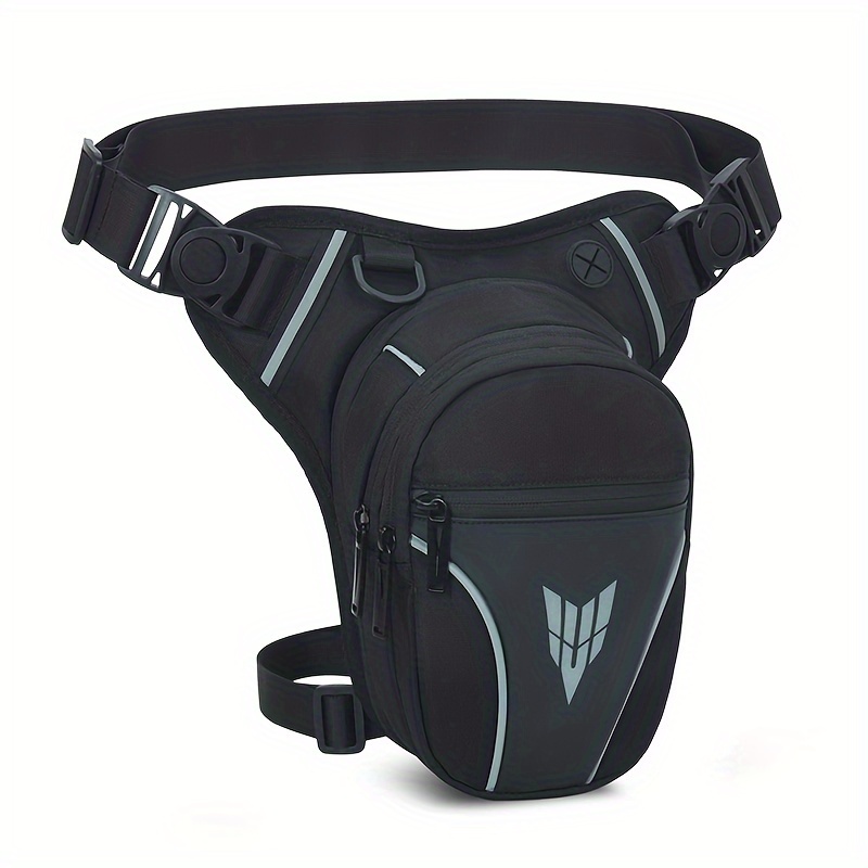 E-shop Outdoor-Sport-Beintasche - Vielseitige Brust- & Gürteltasche mit verstellbarem Gurt, Reißverschlussfächer für Motorradfahren & Wandern,