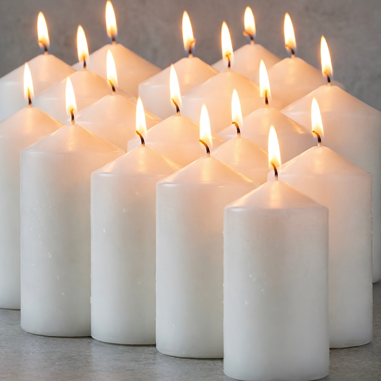 real wax candle set 18 pack unscented wholesale case suitable for birthdays weddings home decor and wedding occasions