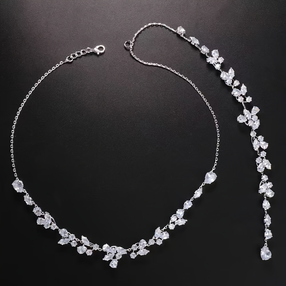 Luxurious Rhinestone Necklace, Sexy Bride Wedding Body Chain