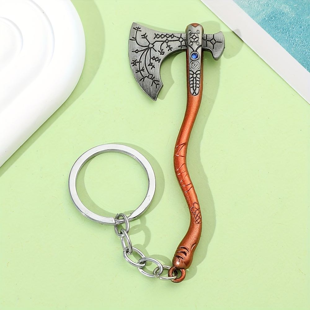 Mini Axe Weapon Keychain Ring, Daily Wear Accessory