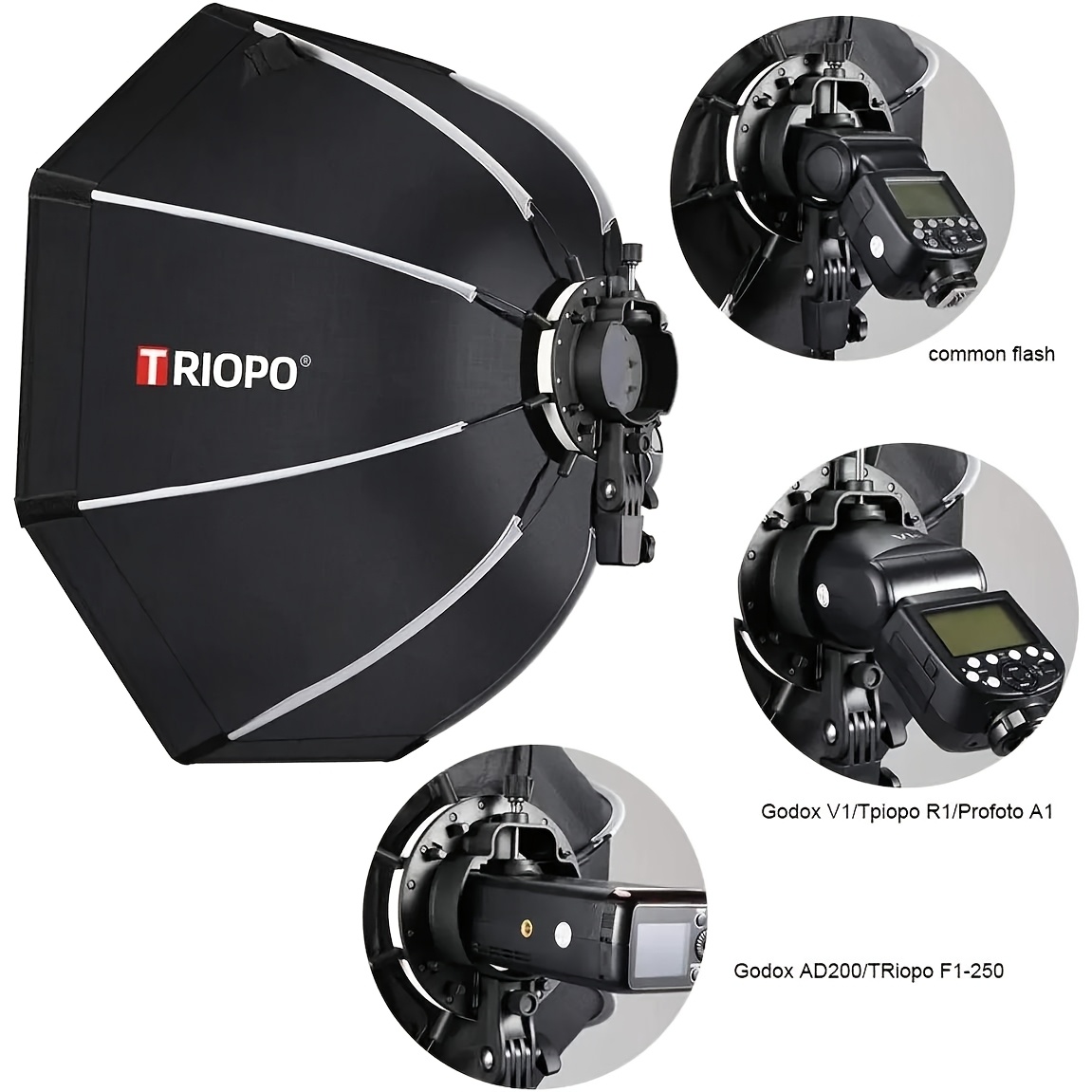   kx-90 softbox עם רשת - softbox צילום נייד בגודל 8 אינץ עם רשת חלת דבש, אידיאלי לגודוק v1 ad200pro וראשי פלאש עגולים, softbox עם רשת | softbox נייד | עיצוב עמיד, softbox לצילום פרטים 4