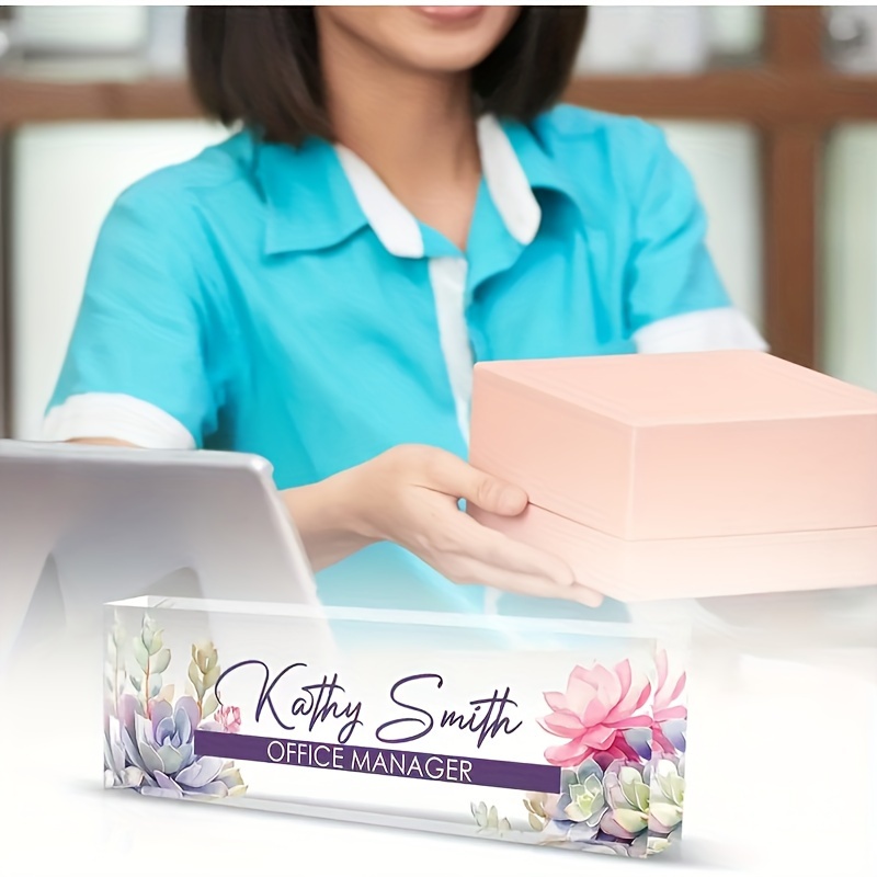 

1pc Desk Nameplate - Personalized Employee Appreciation And Fun Decor For , , Universal , No Needed