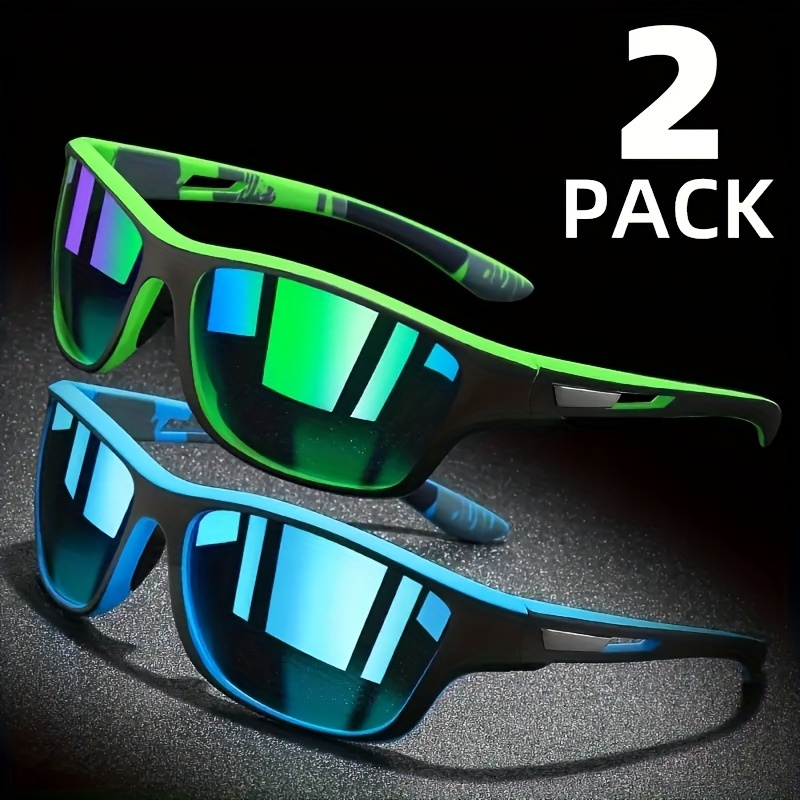 

2 Pcs Unisex Polarized Sports Glasses, Outdoor Party Vacation Travel Driving Fishing Cycling Accessory, Photo Prop, Stylish Eyewear