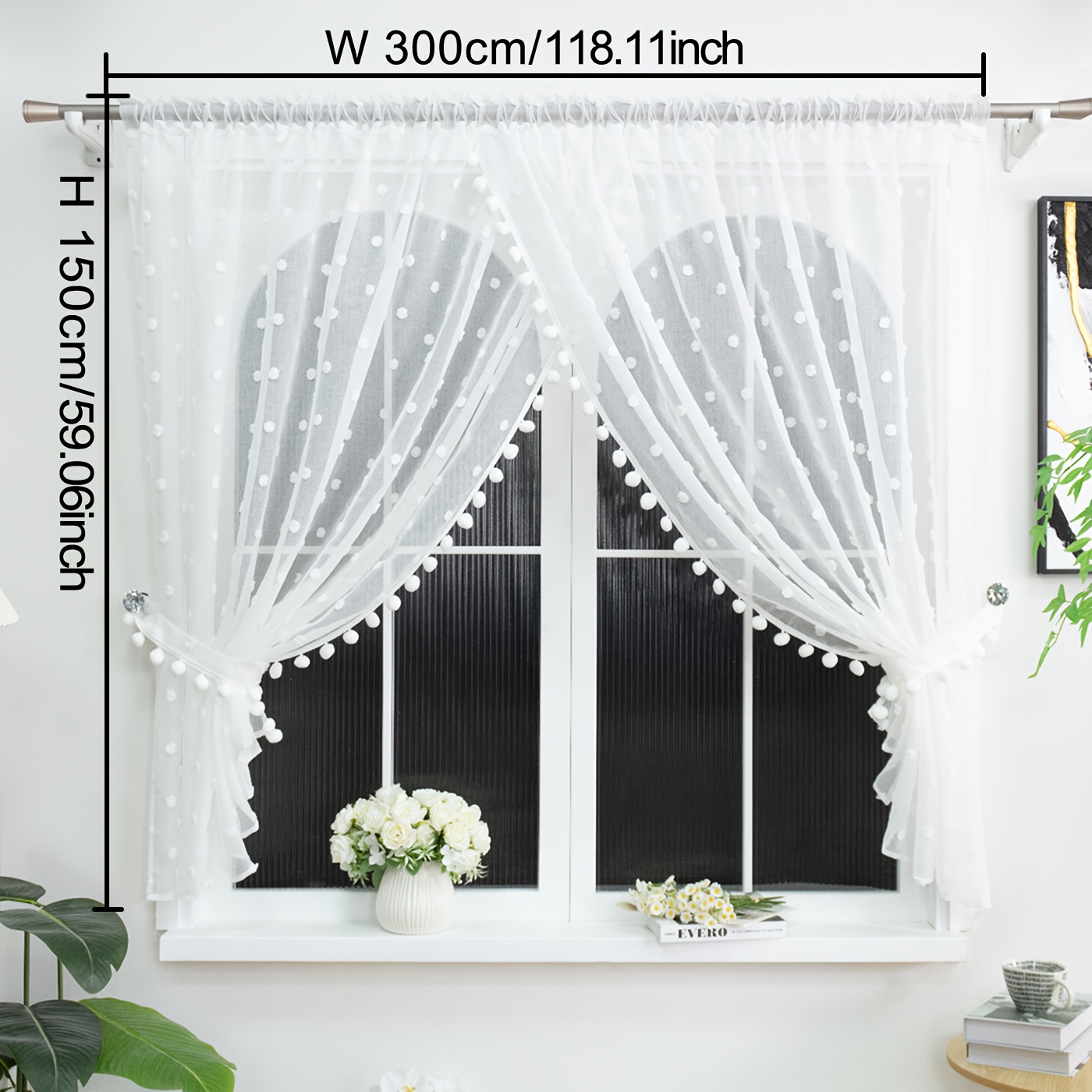 TEMU 1pc Home & Kitchen > Home Decor > Window Treatments > Curtains & Drapes > Valances Wedding Drapes