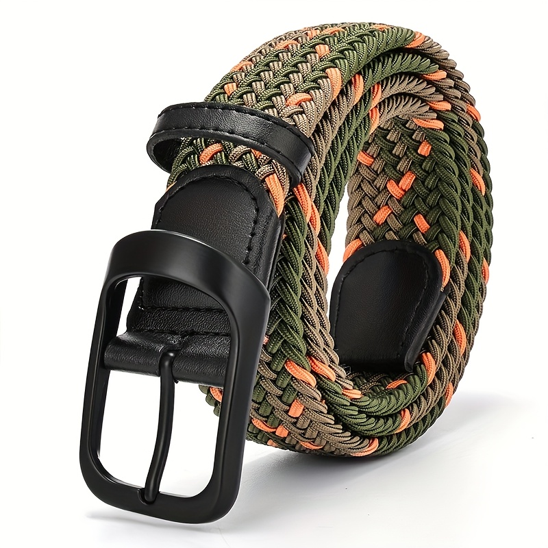 Alloy Buckle Elastic Belt Unisex Stretch Waistband
