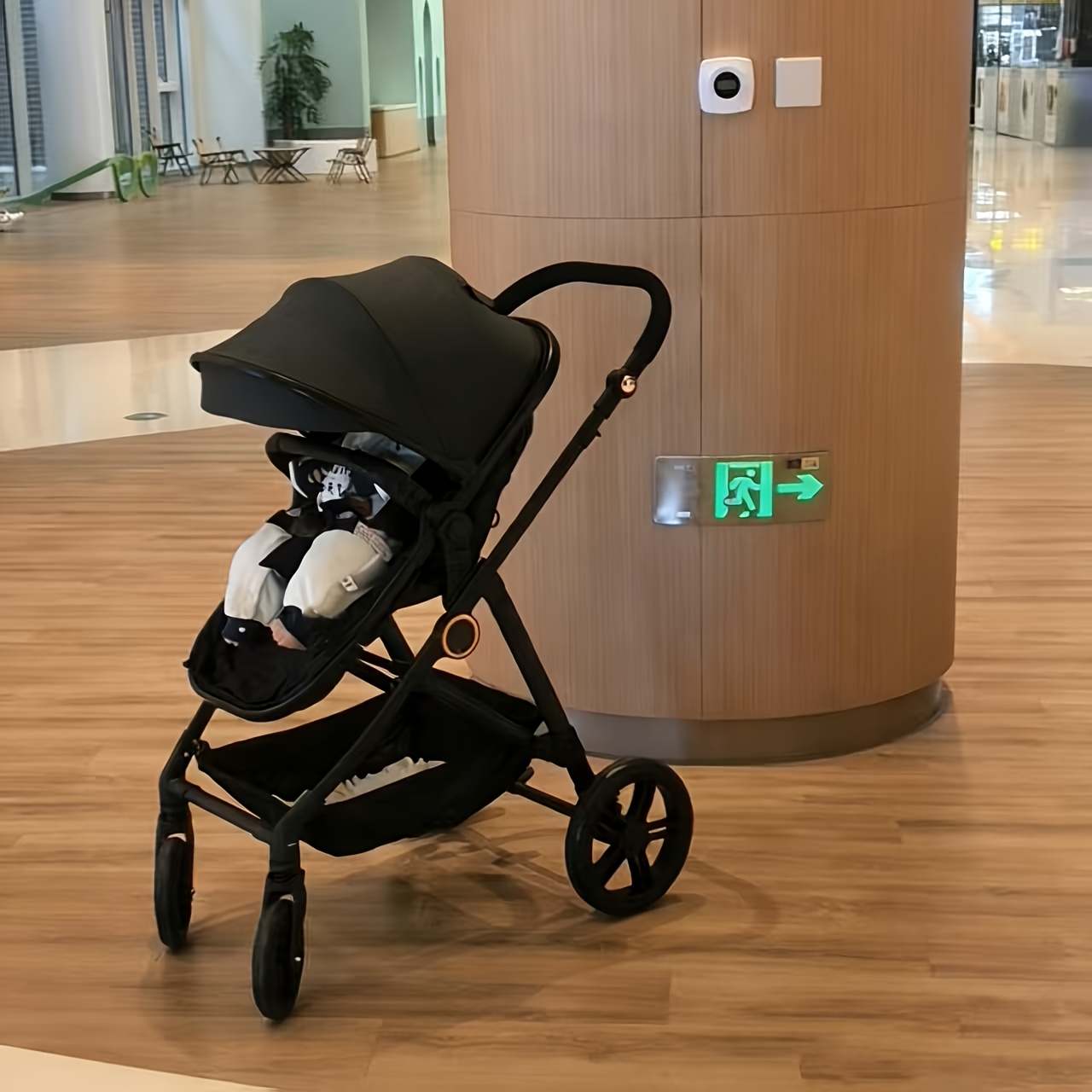 Carrinho de Bebê Quatro Rodas Tipo Paisagem Alta que Pode Ser Sentado 4
