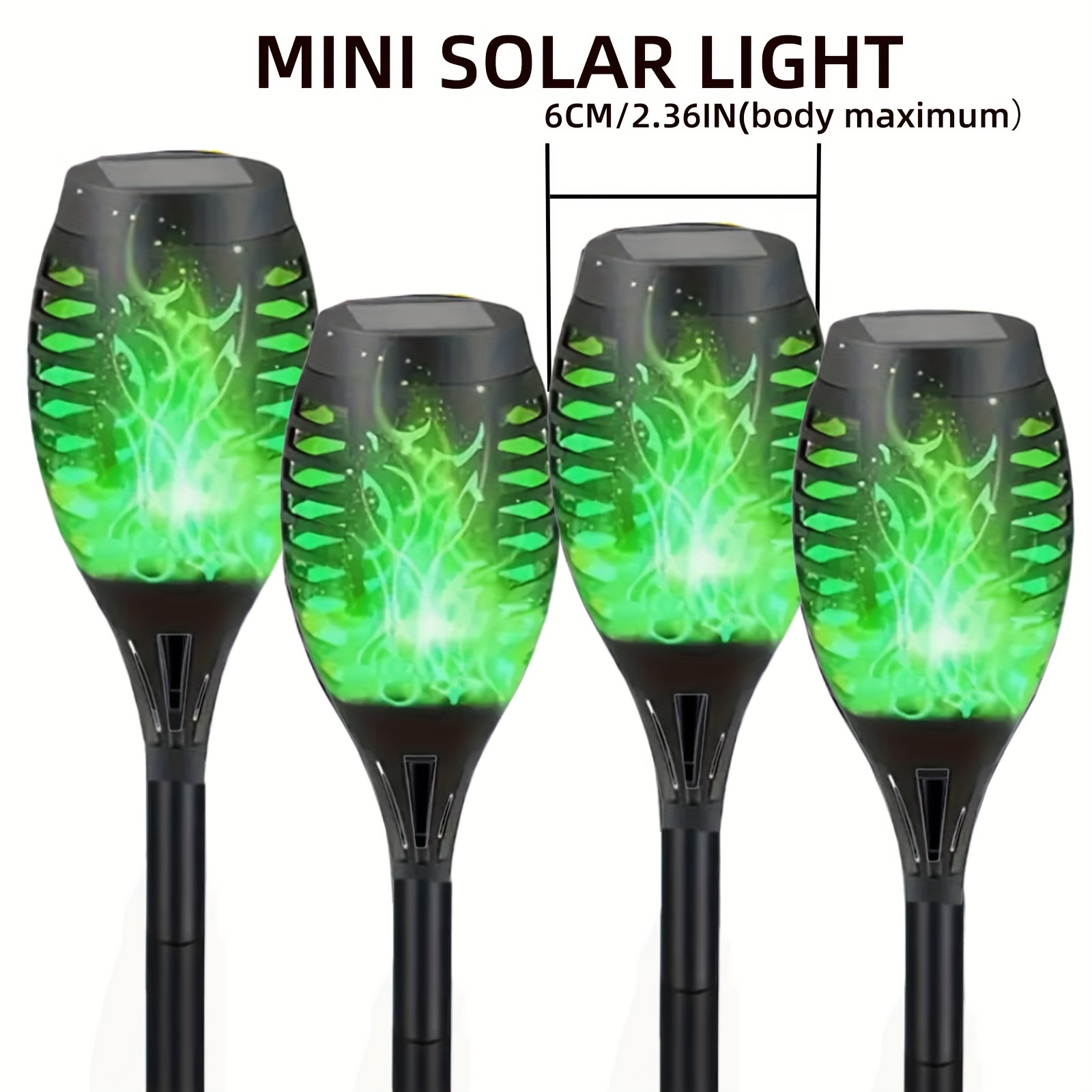 4 szt. Słonecznych lamp z płomieniem, inteligentne czujniki - czujnik światła, inteligentna przepustka, automatyczne dostosowanie barwy temperatury 0-3000K, dekoracje na Halloween/Boże Narodzenie/Dzień Dziękczynienia, wnętrza/zewnątrz/gazon/jesień/zima, polikrystaliczna siłowa panel słoneczny, dekoracje na Halloween
