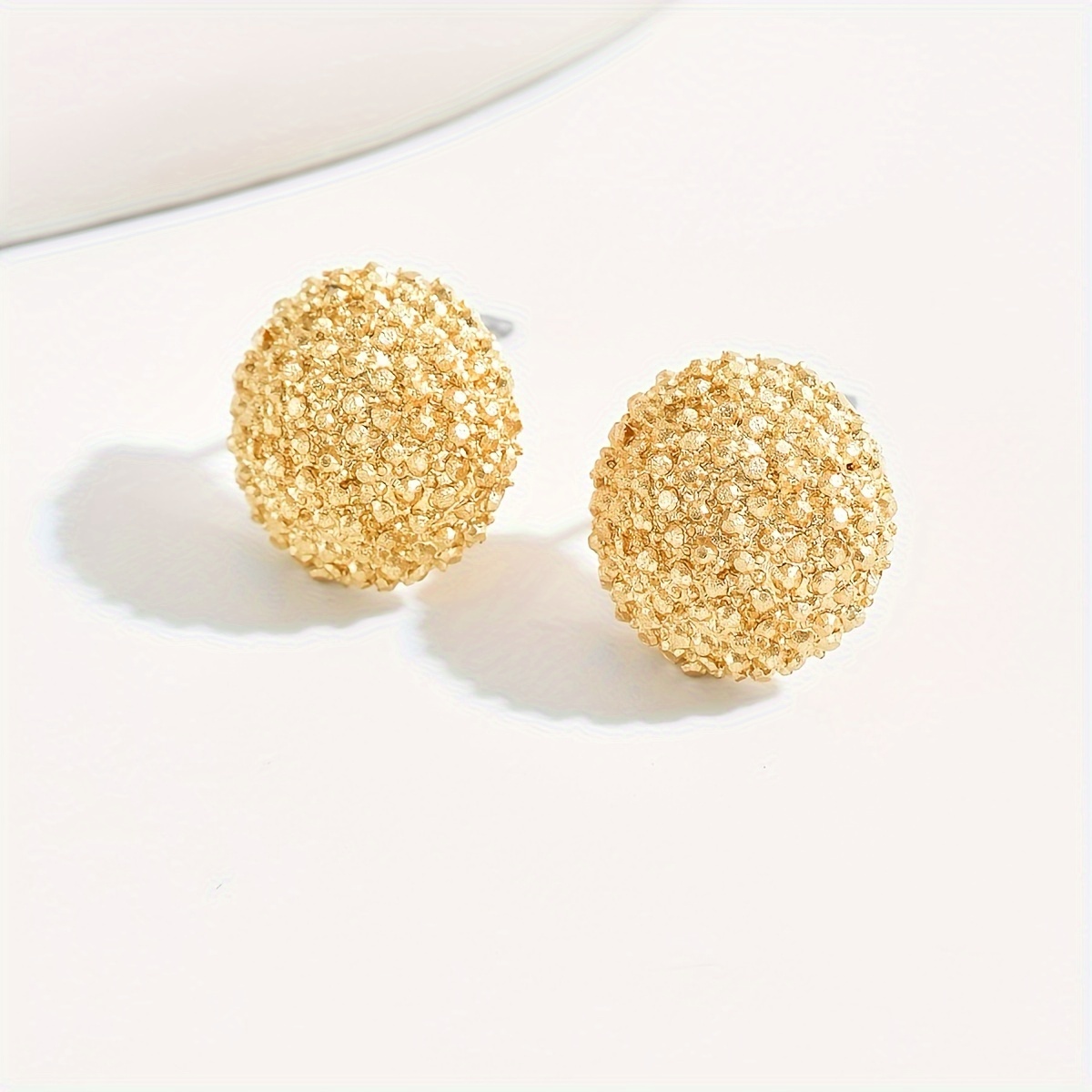 1 Pair Retro Easy Individual All-match Round Stud Earrings
