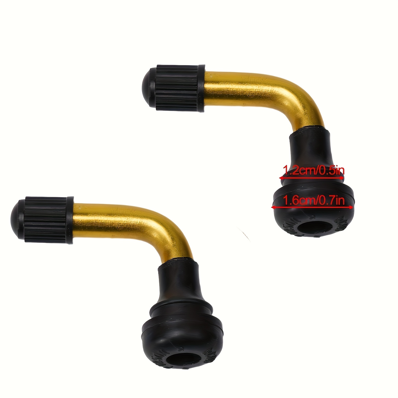 2pcs Aluminum Alloy Vacuum Tire Valve Stems For Cars, Motorcycles & Electric Scooters - Durable Rubber Core Included