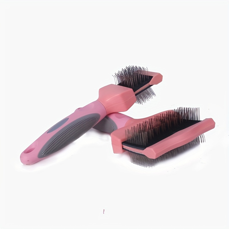 

Pet Hair Comb, Double-sided Dog Grooming Brush, Undercoat Hair Remover, Non-slip Dog Massage Brush Pet Hair Cleaning Comb