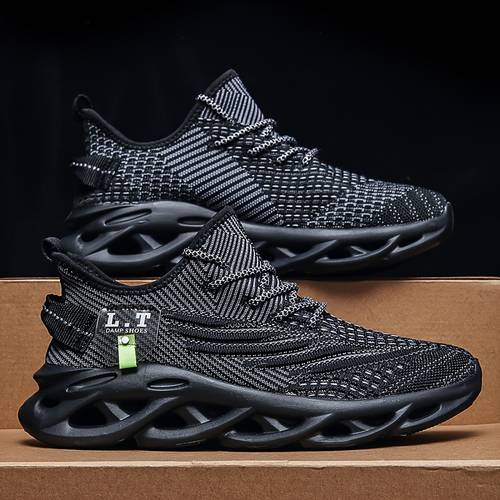 larawan ng item mga sneaker na lalaki na may breathable lace-up knitted - mababang-top na minimalist na takbo at lakad na sapatos na angkop para sa gym, pagsasanay at - na pagsuot - magaan na may cushioned md sole, na daliri, -buong na casual na athletic footwear (magagamit