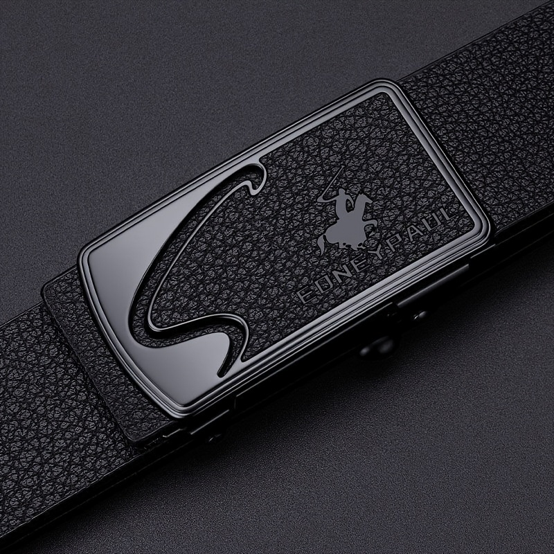 Classic Automatic Buckle Men's Belt, Smooth Buckle Business Belt, New Style Men's Belt