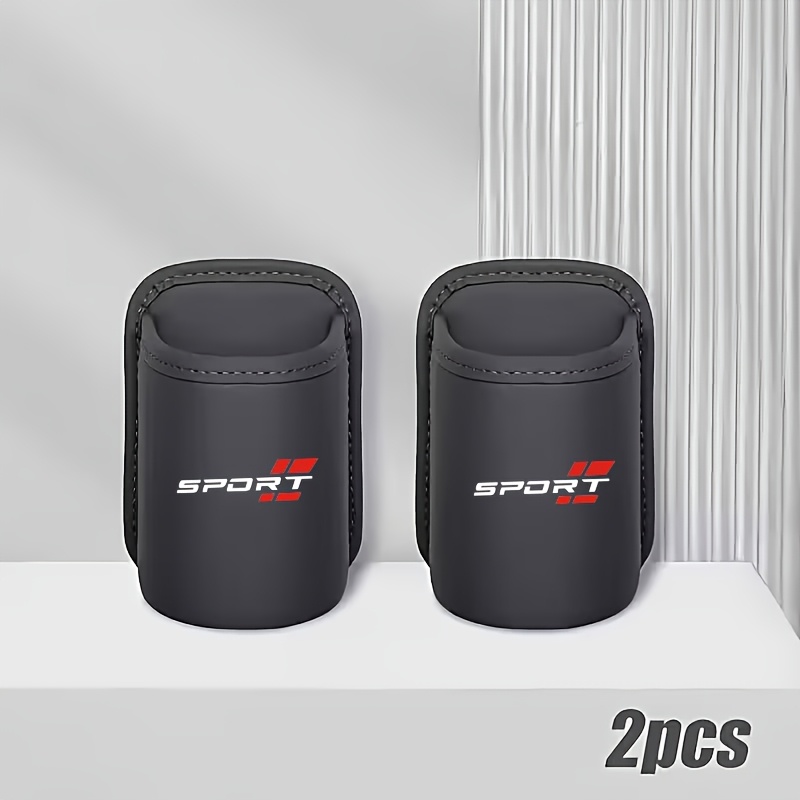 Image of 2 Car Door Cup Holders, Faux Leather Car Beverage Holder, Storage Box, Rear Seat Cup Holder, Interior Accessory Storage Box, Used To Keep The Interior Of The Car