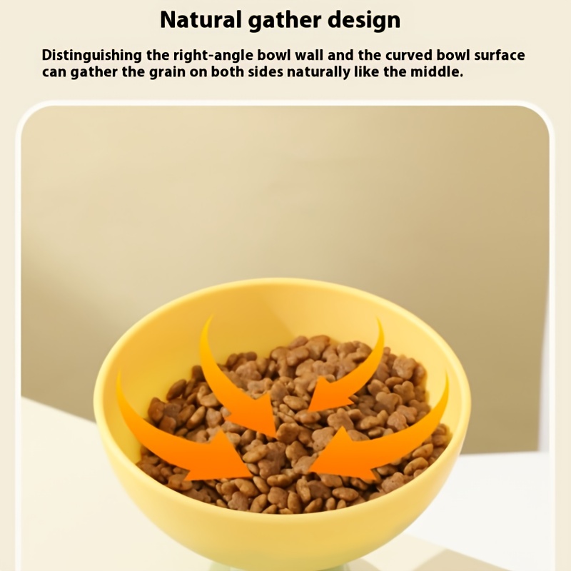 1pc elevated pet bowl with non slip   15 anti tip angle spill proof dual   and water dish elevated feeding for     non toxic   material compatible with cats and small dogs easy clean   dining bowl elevated dog bowl   design sturdy construction cat owners Product details 3
