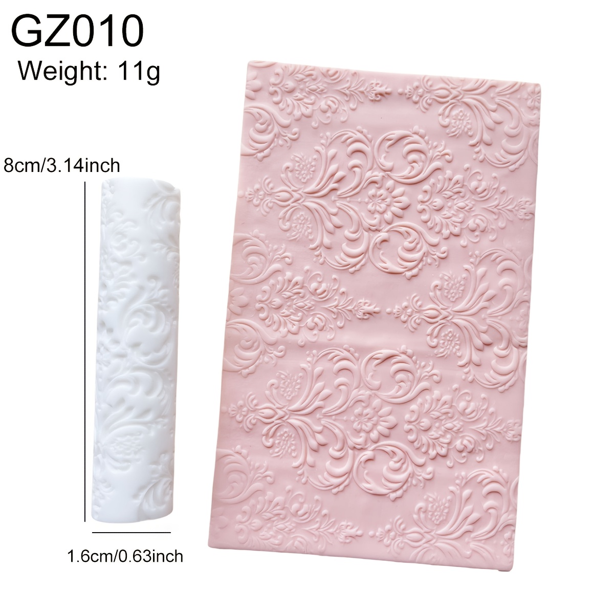 Baroque European Classical Pattern Soft Clay Texture Rolling Tool, Textured Roller For Diy Creative Decorative Earrings, Pins, And Ornaments, Jewelry Making Kit