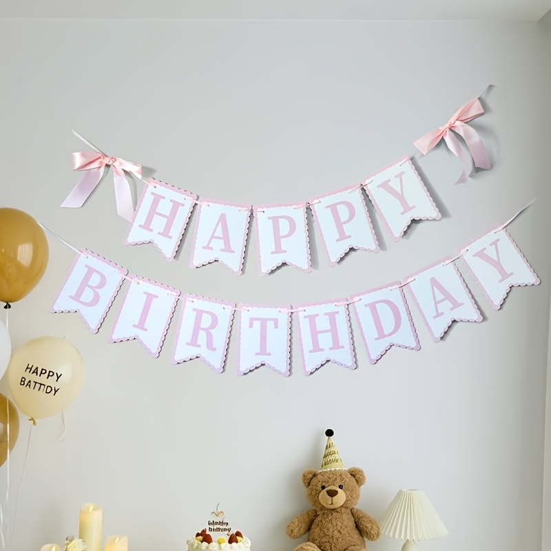 15 Pink -shaped For Party Flags, Suitable For Background Decoration Of Birthday Parties And Gatherings, And Suitable For Party Decoration Activities