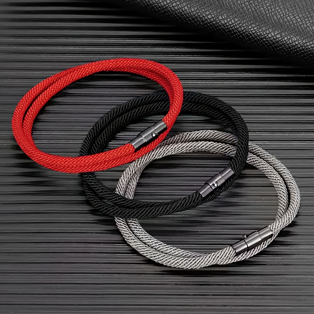 Image of Men's Bohemian Style Nylon Rope, Thread Braided Rope, Color, Couple, Gift For Boyfriend