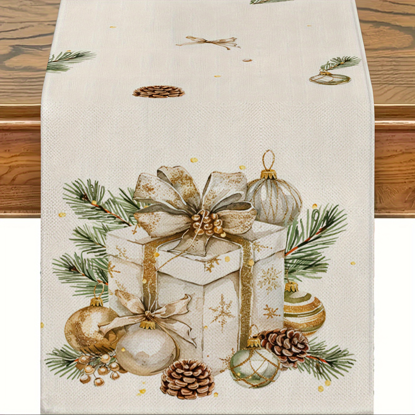 

1pc Christmas Table , Kitchen & Dining , , Rectangular Tablecloth For Decoration
