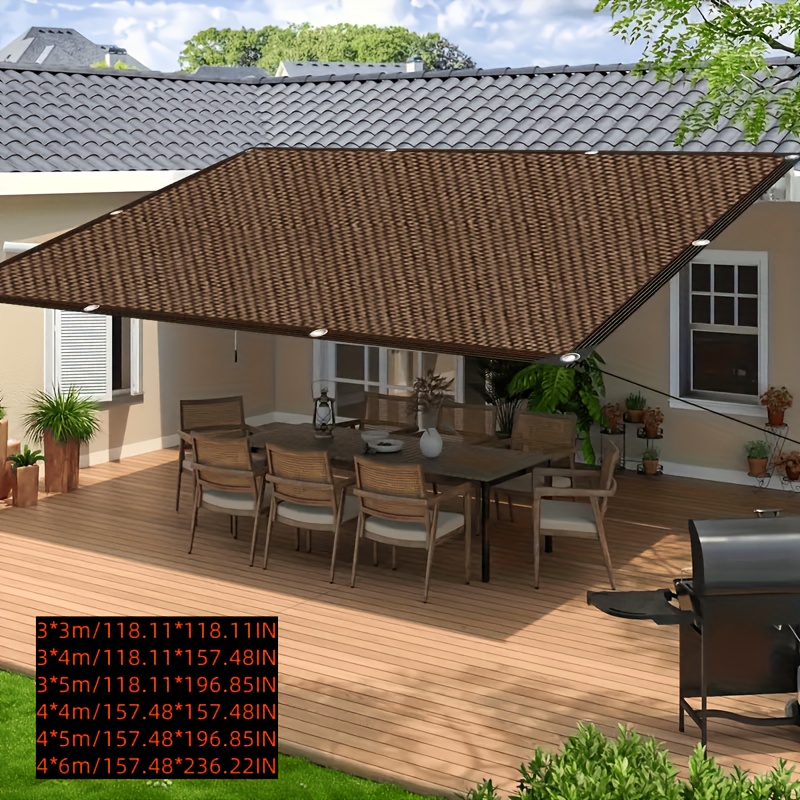 E-shop 95% Sonnenschutzgewebe - Hochbelastbares, hitzebeständiges HDPE-Gewebe für Garten, Pool, Terrasse, Balkon & Deck - Leichtes, atmungsaktives