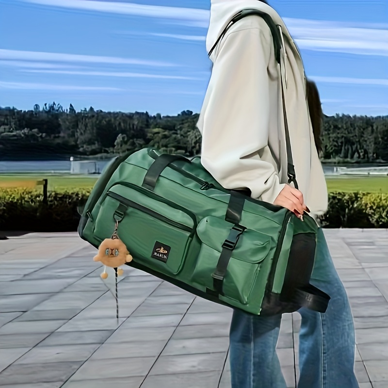 Moqueta de Viaje Multicolor, Mochila Deportiva Unisex para Hombres y Mujeres con Compartimento Independiente para Zapatos, Bolso de Equipaje Multipropósito para Parejas en Vacaciones, Convertible para Uso como Bandolera o de Mano