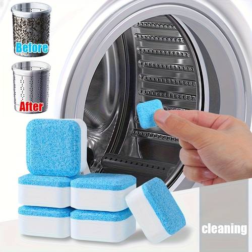 4pcs mighty washing machine cleaner tablets effervescent dirt deodorizes laundry must have accessories for a green yellow